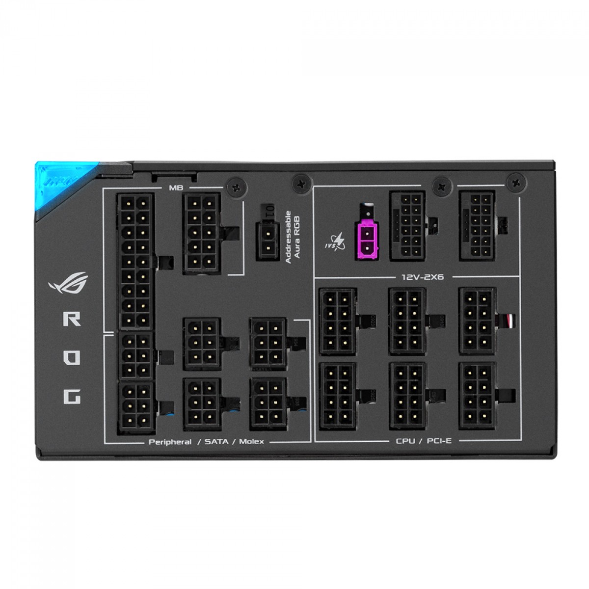 Fonte Asus ROG Thor 1600W Titanium III, 1600W, 80 Plus Titanium, ARGB, Painel OLED, PFC Ativo, Full Modular, 90YE00V1-B0SA00
