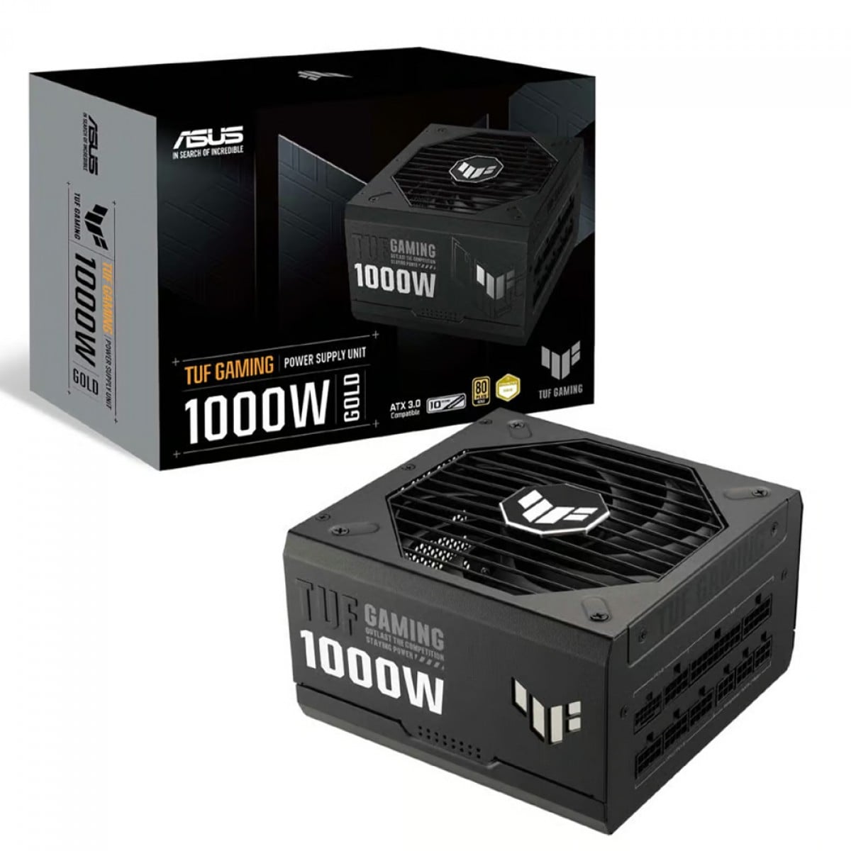 Fonte Asus TUF Gaming 1000G, 1000W, 80 Plus Gold, PFC Ativo, Full Modular, Preto, 90YE00S1-B0BA00