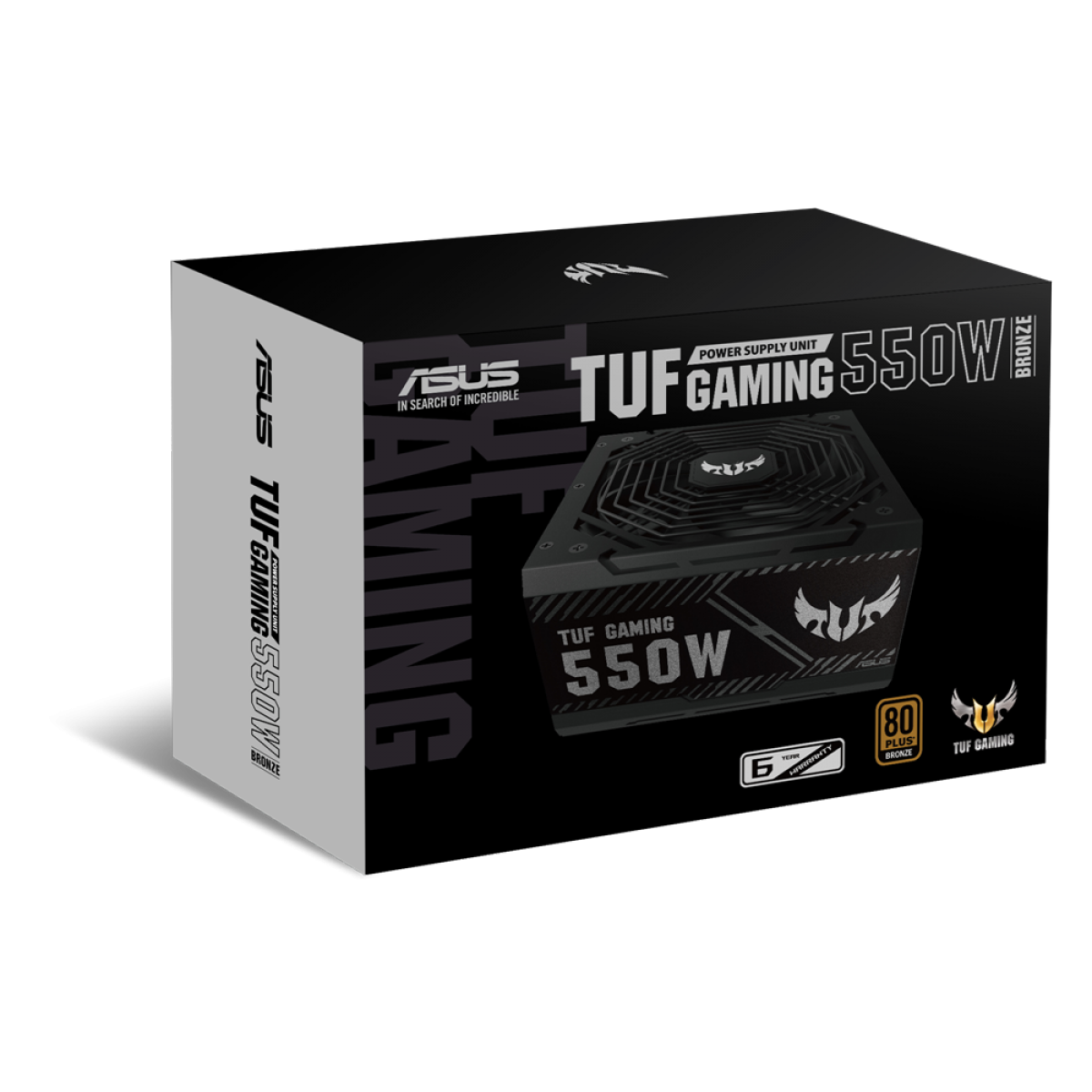 Fonte Asus TUF Gaming 550W, 80 Plus Bronze, TUF-GAMING-550B, 90YE00D2-B0NA00