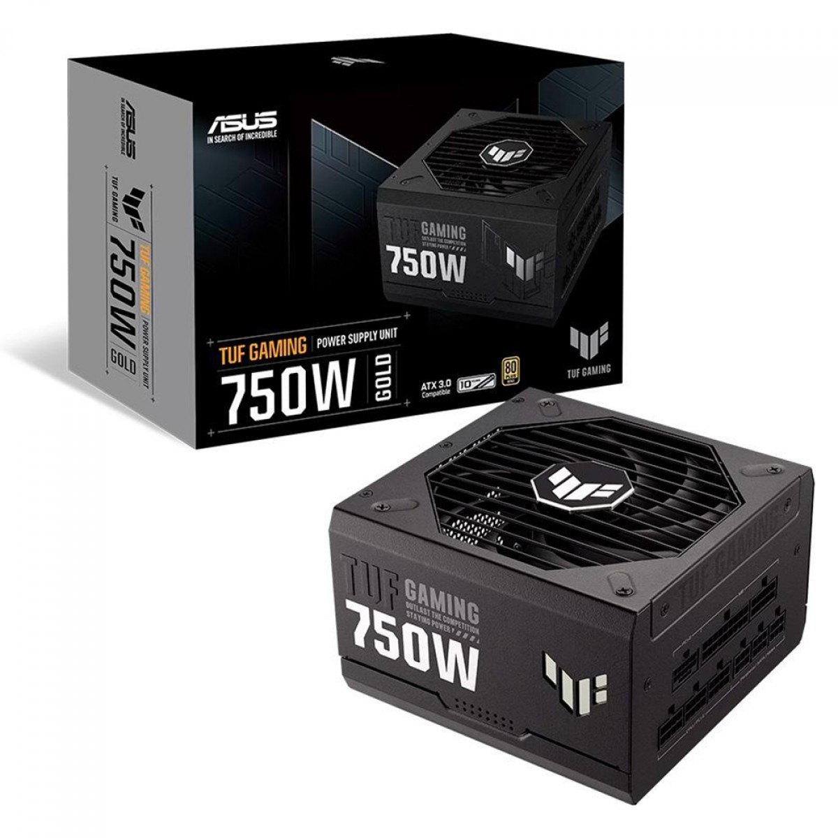 Fonte Asus TUF Gaming 750G, 750W, 80 Plus Gold, PFC Ativo, Full Modular, Preto, 90YE00S3-B0BA00