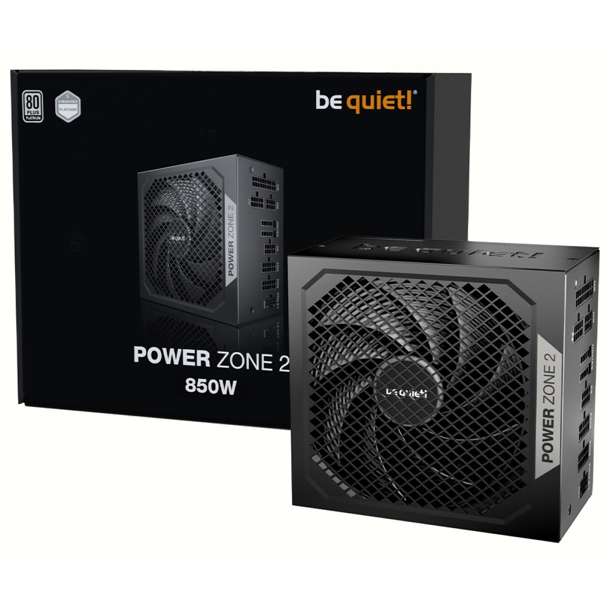 Fonte Be Quiet Power Zone 2, 850W, 80 Plus Platinum, Cybenetics Platinum, PFC Ativo, Full Modular, Preto, BP007US