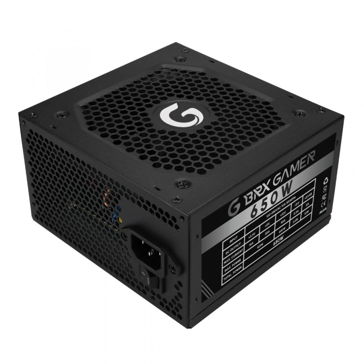 Fonte BRX Gamer Ampereon, 650W, 80 Plus Bronze, PFC Ativo, B-GM650