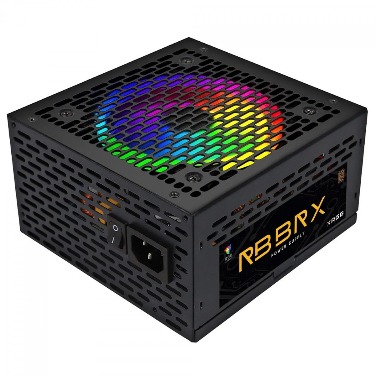 Fonte BRX Rainbow RGB, 350W, 80 Plus Bronze, PFC Ativo, RB350W