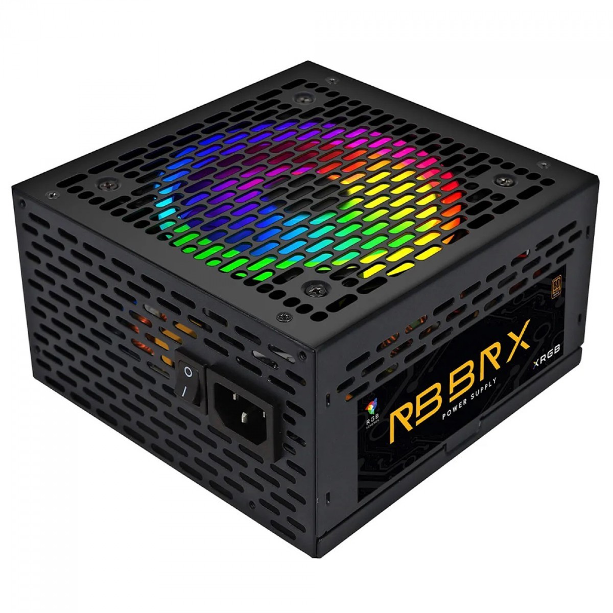 Fonte BRX Rainbow Series, 1000W, 80 Plus Bronze, PFC Ativo, RB1000W