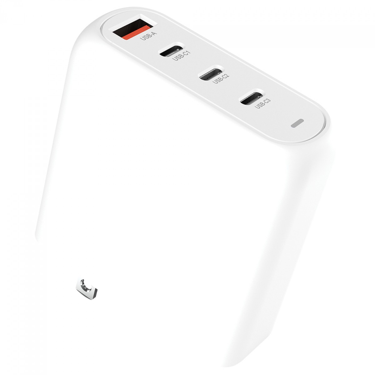 Fonte Carregador Creative GaN 100W, USB A + Type C, Quick Charger, Branco, 51MZ0520AA000