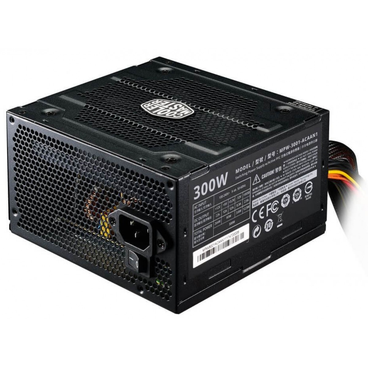 Fonte Cooler Master Elite V3 300W, PFC Ativo, MPW-3001-ACAAN1-WO