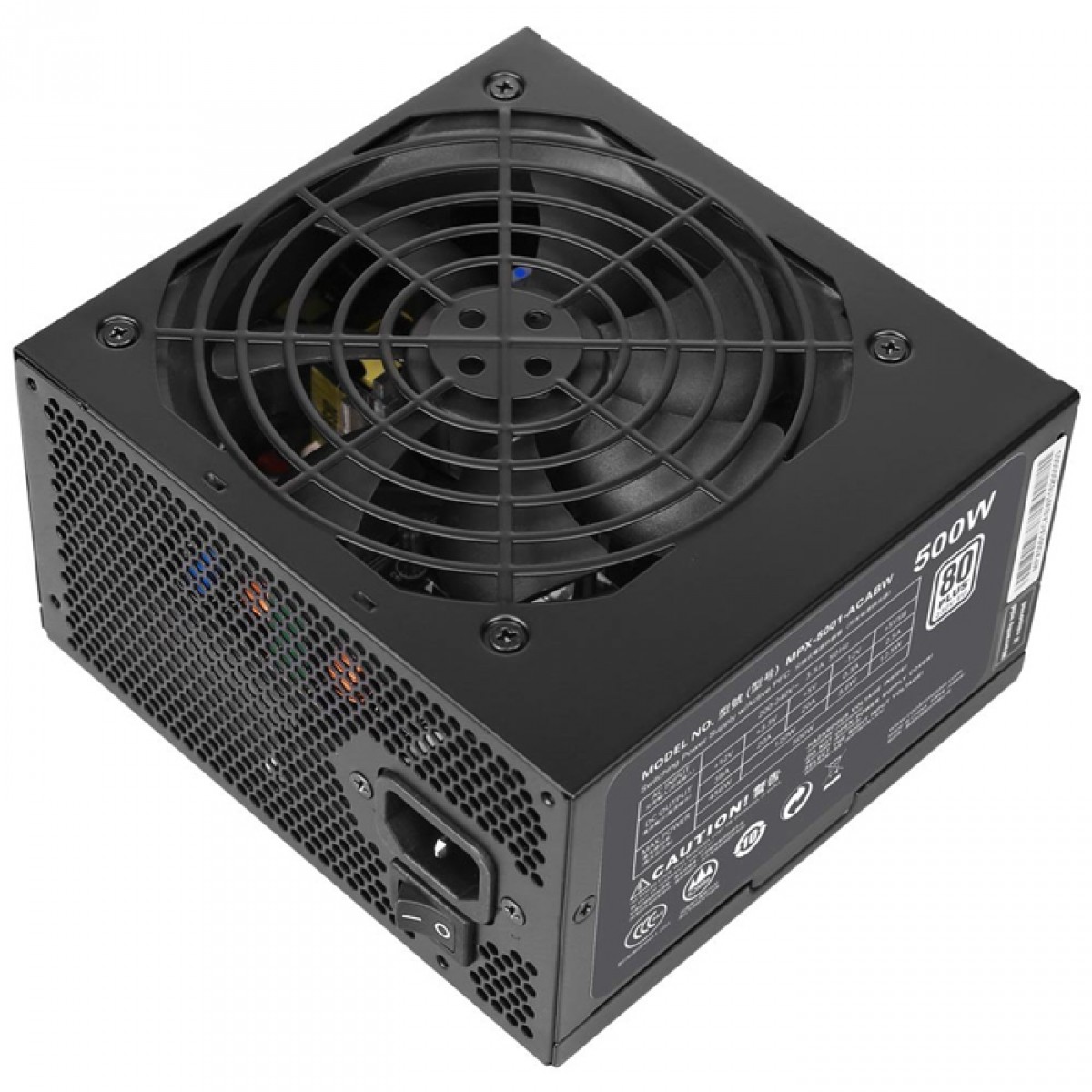 Fonte Cooler Master Masterwatt Lite 500W, 80 Plus White, PFC Ativo, MPX-5001-ACAAW-WO - Open Box