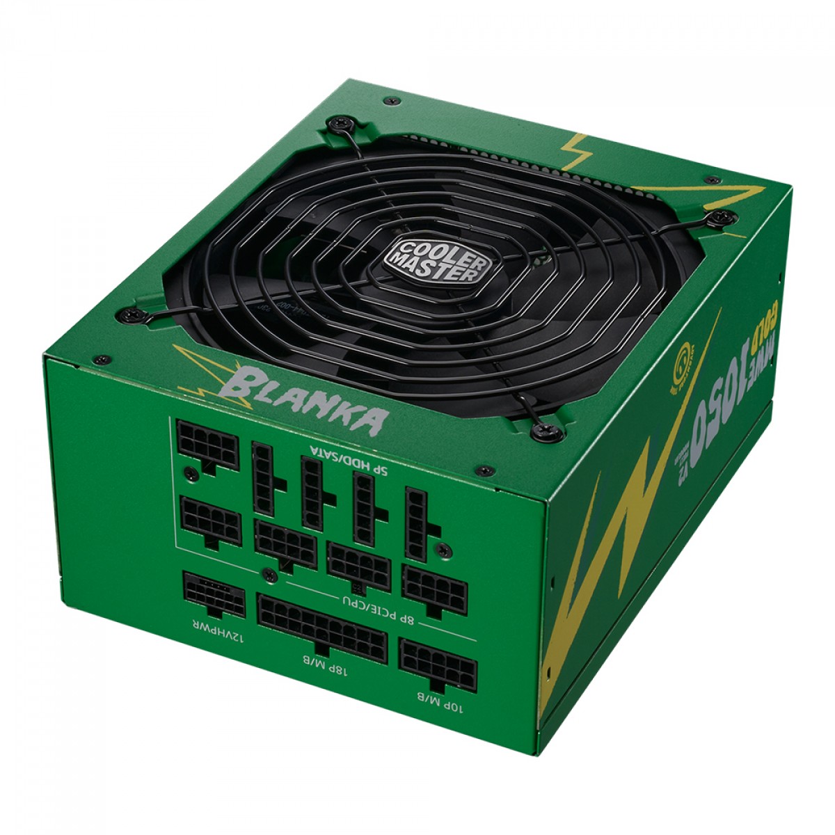 Fonte Cooler Master MWE 1050 V2 Street Fighter 6 Blanka, 80 Plus Gold, PFC Ativo, Full Modular, ATX 3.0, Verde, MPE-A501-AFCAG-3VWO