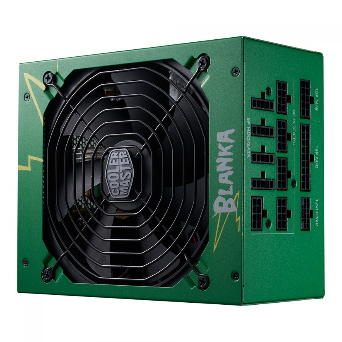 Fonte Cooler Master MWE 1050 V2 Street Fighter 6 Blanka, 80 Plus Gold, PFC Ativo, Full Modular, ATX 3.0, Verde, MPE-A501-AFCAG-3VWO