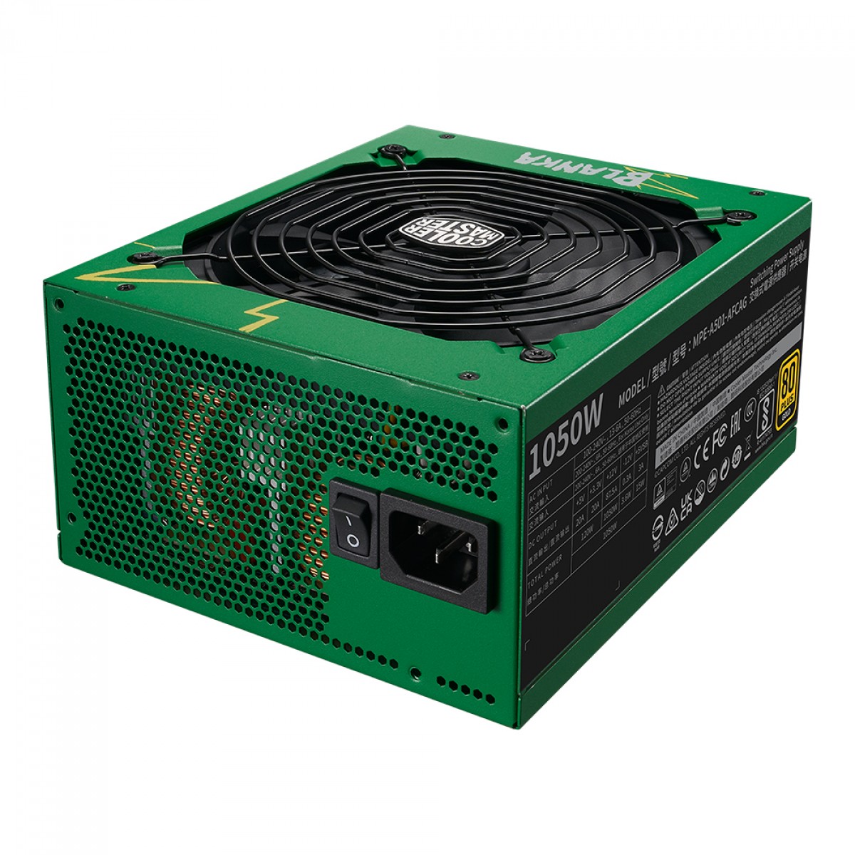 Fonte Cooler Master MWE 1050 V2 Street Fighter 6 Blanka, 80 Plus Gold, PFC Ativo, Full Modular, ATX 3.0, Verde, MPE-A501-AFCAG-3VWO