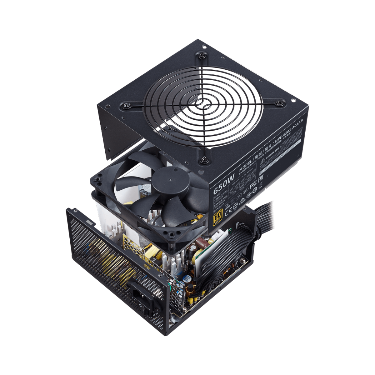 Fonte Cooler Master MWE 650 BRONZE - V2, 650w, 80 Plus Bronze, PFC Ativo, MPE-6501-ACAAB-BR