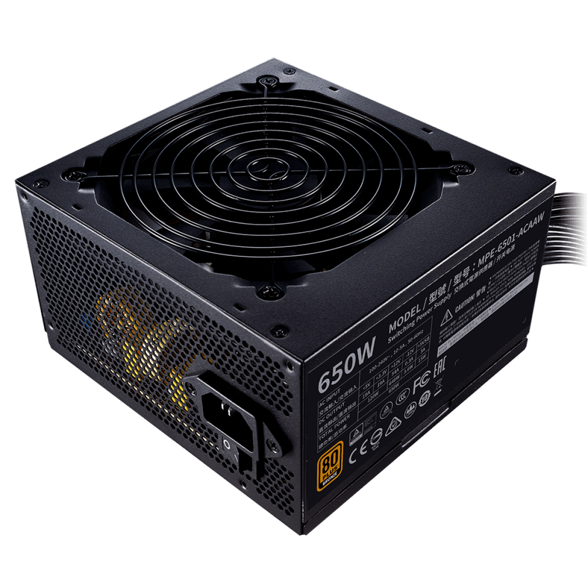 Fonte Cooler Master MWE 650W V2, 80 Plus Bronze, PFC Ativo, MPE-6501-ACAAW-BWO