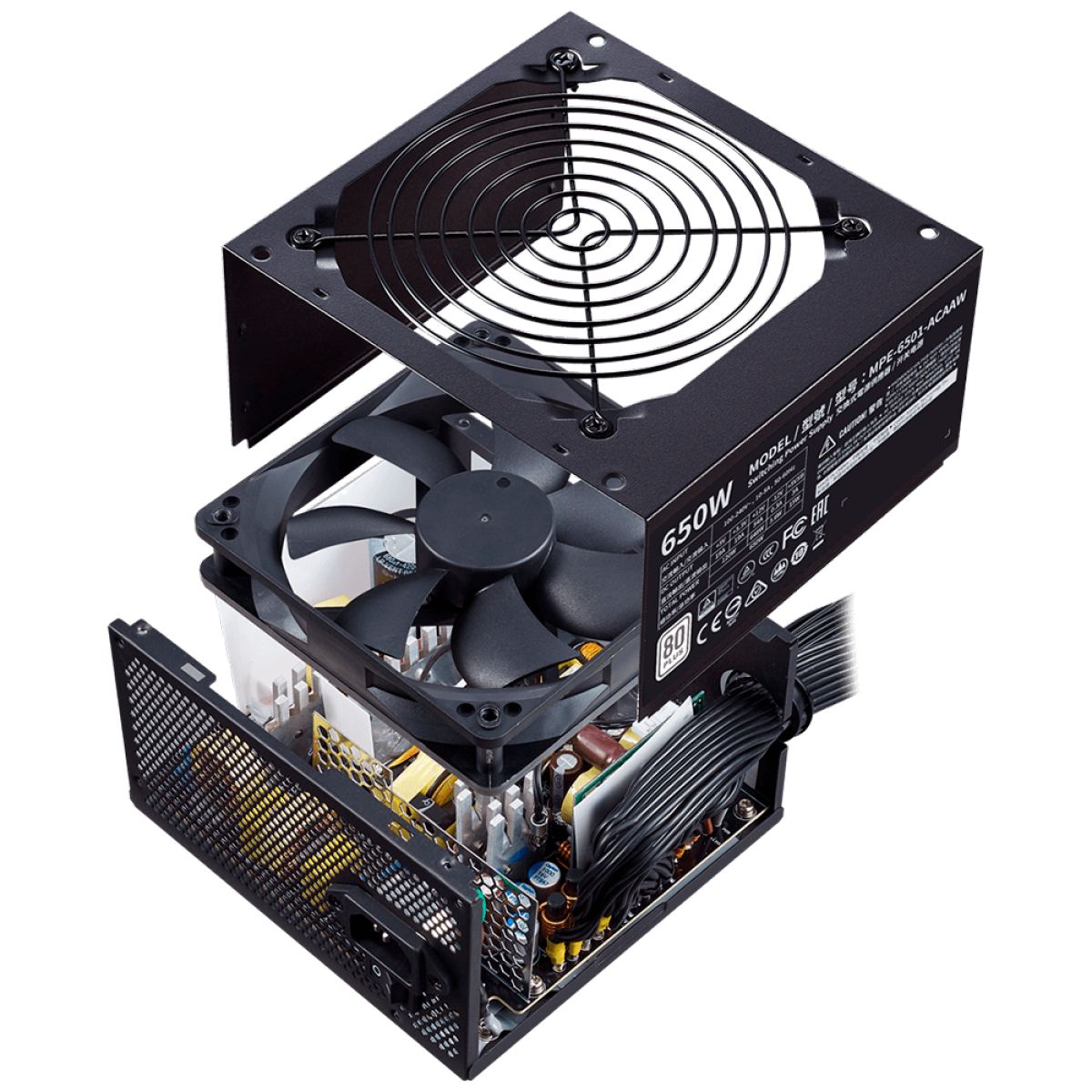 Fonte Cooler Master MWE 650W V2, 80 Plus White, PFC Ativo, MPE-6501-ACAAW-WO
