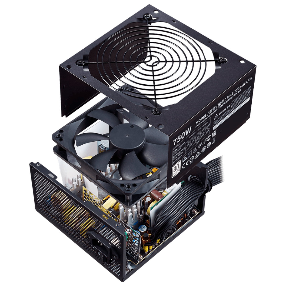 Fonte Cooler Master MWE 750 White - V2, 750w, 80 Plus White Standard, PFC Ativo, MPE-7501-ACAAW-BR