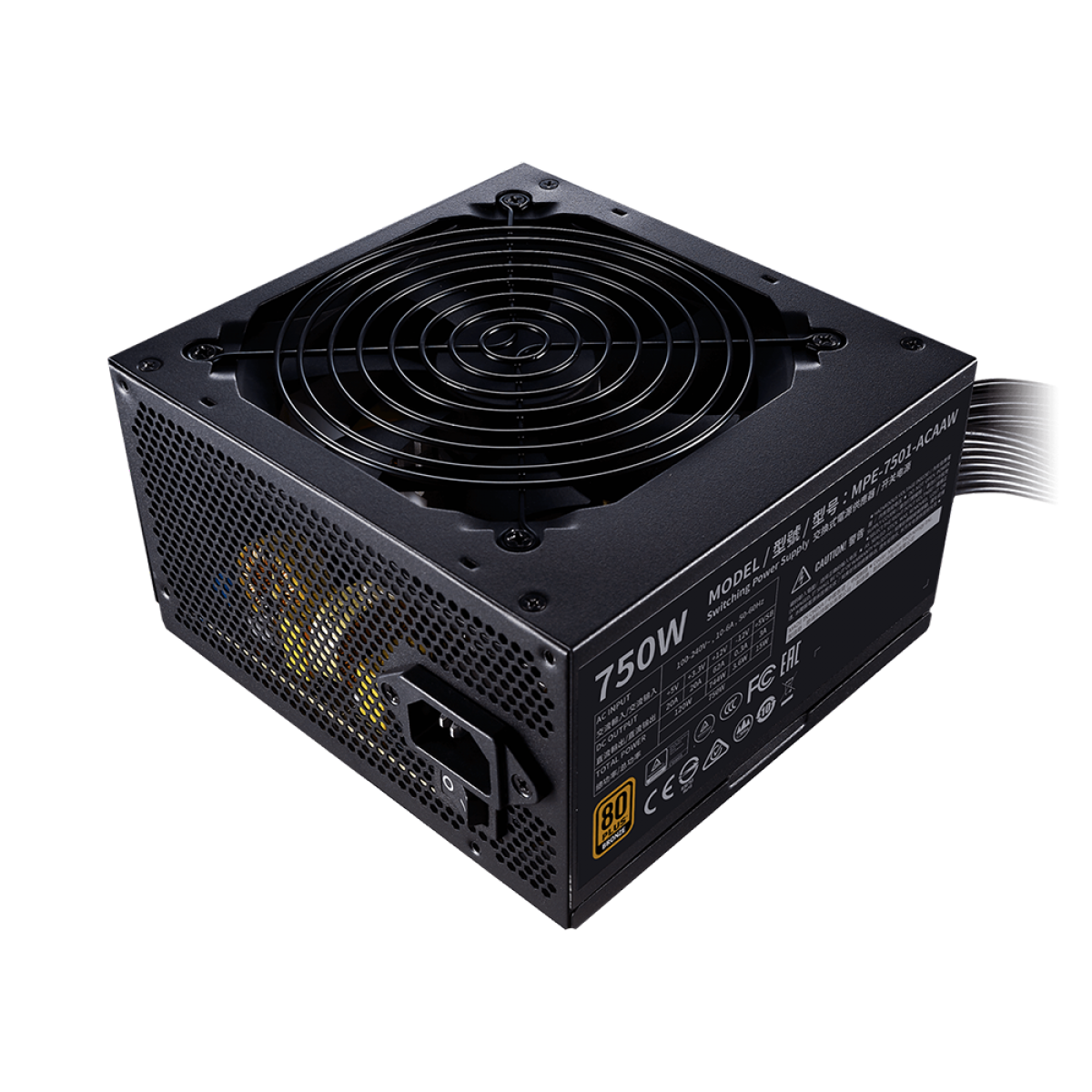 Fonte Cooler Master MWE 750W V2, 80 Plus Bronze, PFC Ativo, MPE-7501-ACAAW-BWO