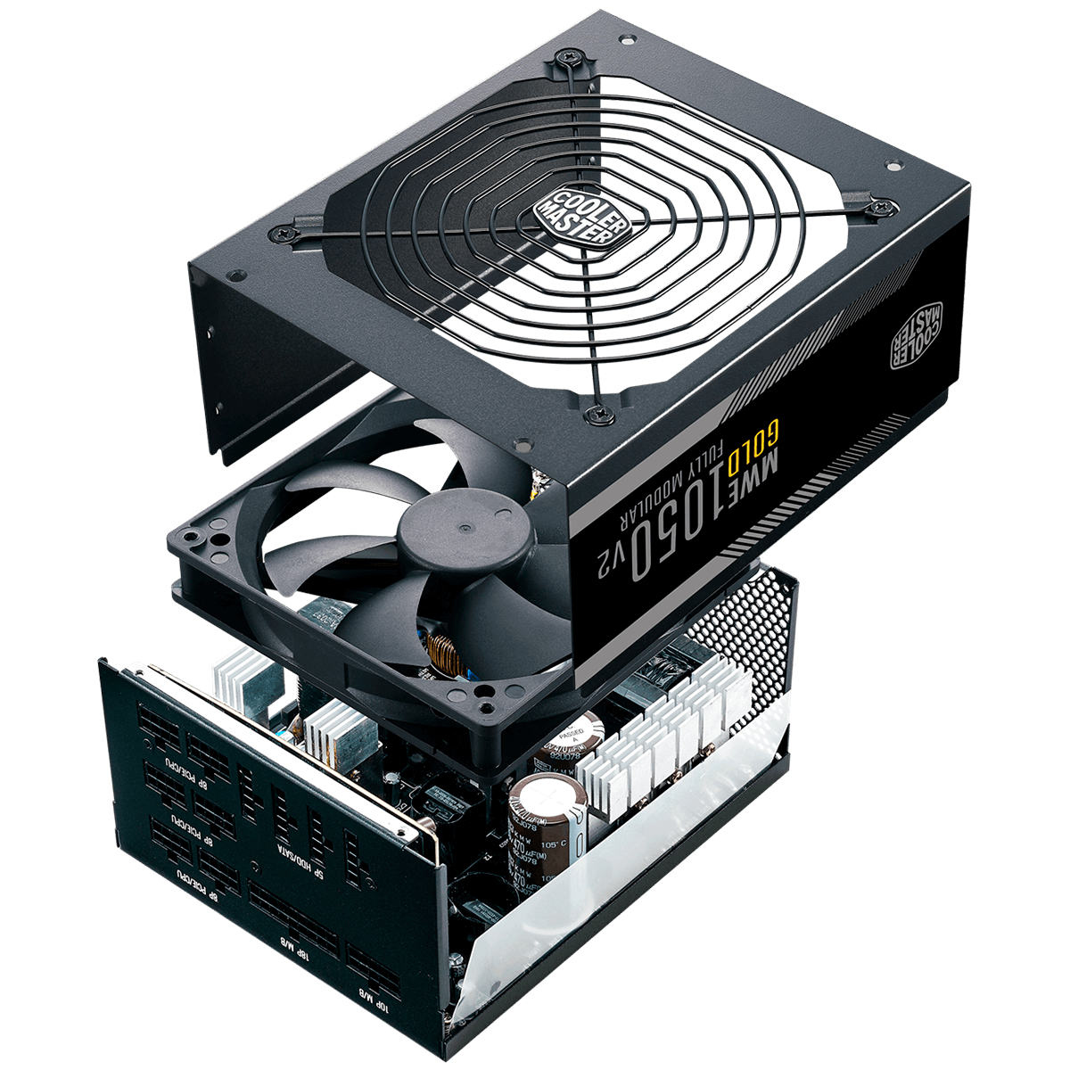 Fonte Cooler Master MWE Gold V2 1050W, 80 Plus Gold, PFC Ativo, Full Modular, MPE-A501-AFCAG-WO