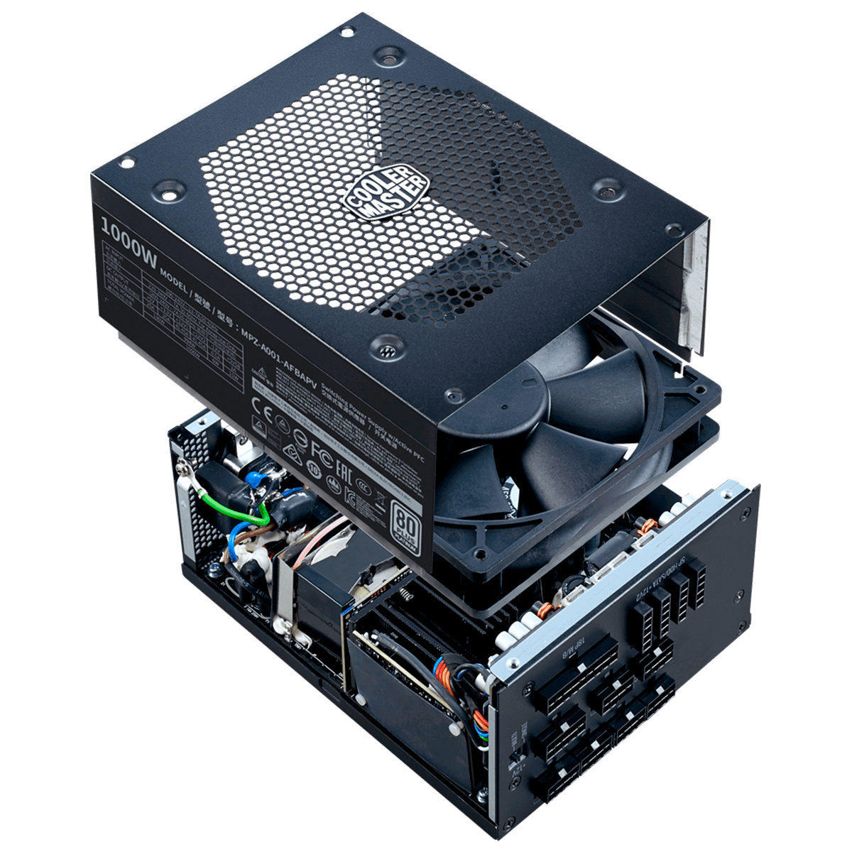 Fonte Cooler Master V1000, 80 Plus Platinum 1000W, PFC Ativo, Full Modular, MPZ-A001-AFBAPV