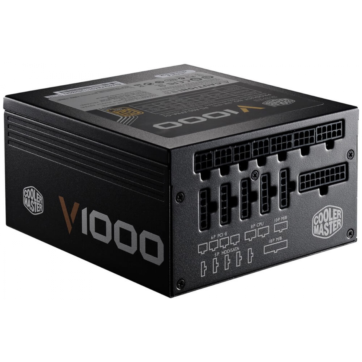 Fonte Cooler Master V1000 1000W, 80 Plus Gold, PFC Ativo, Full Modular, RSA00-AFBAG1-WO