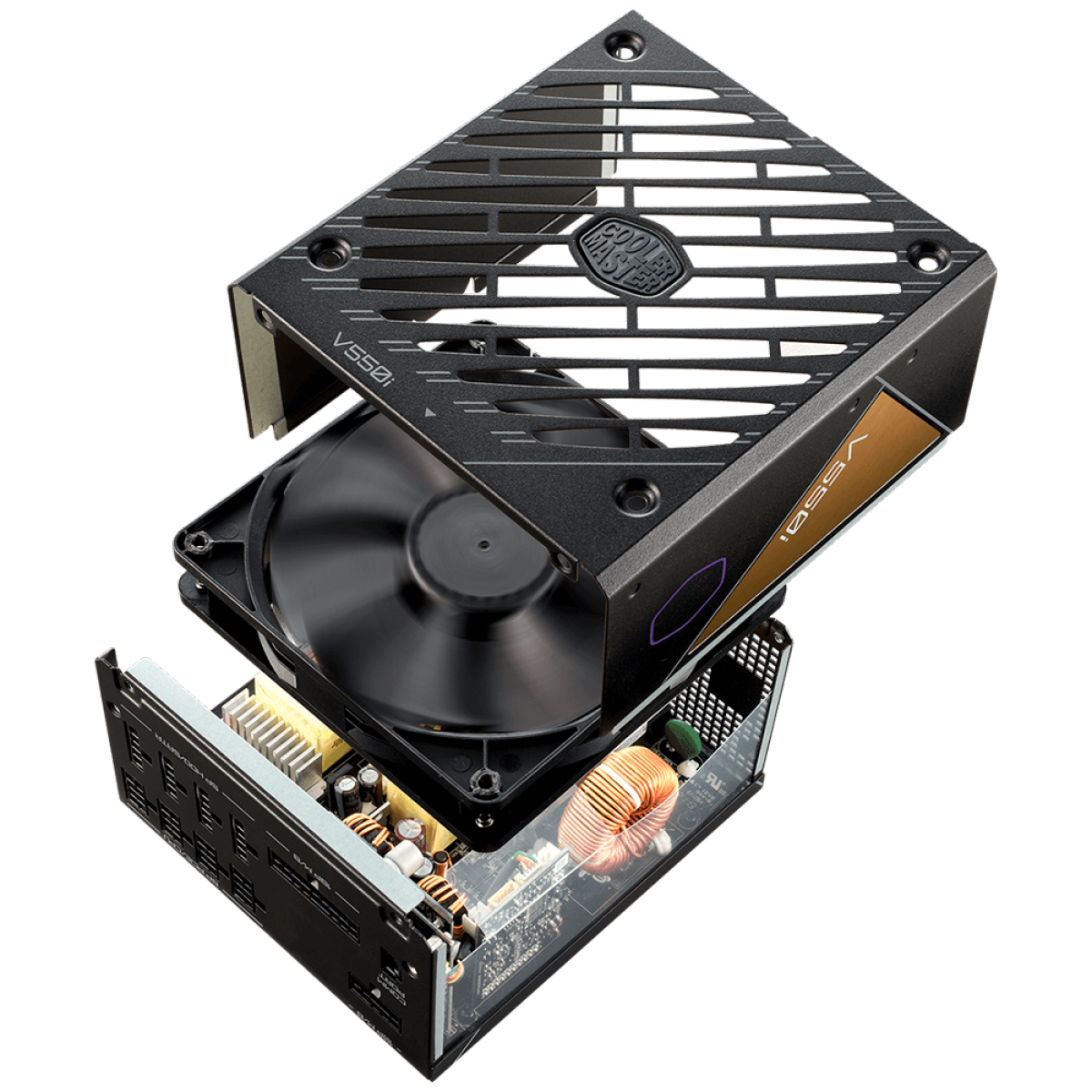 Fonte Cooler Master V550 Gold I MULTI, 550W, 80 Plus Gold, PFC Ativo, Full Modular, MPZ-5501-AFAG-BWO
