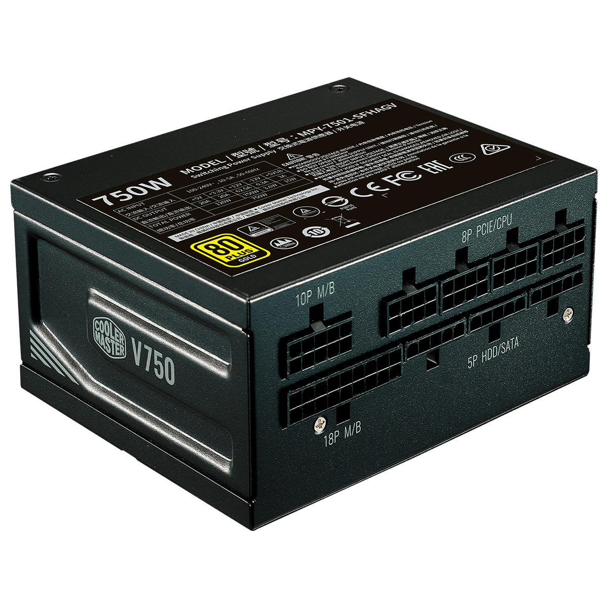 Fonte Cooler Master V750 SFX Gold, 750W, 80 Plus Gold, PFC Ativo, Full Modular, MPY-7501-SFHAGV