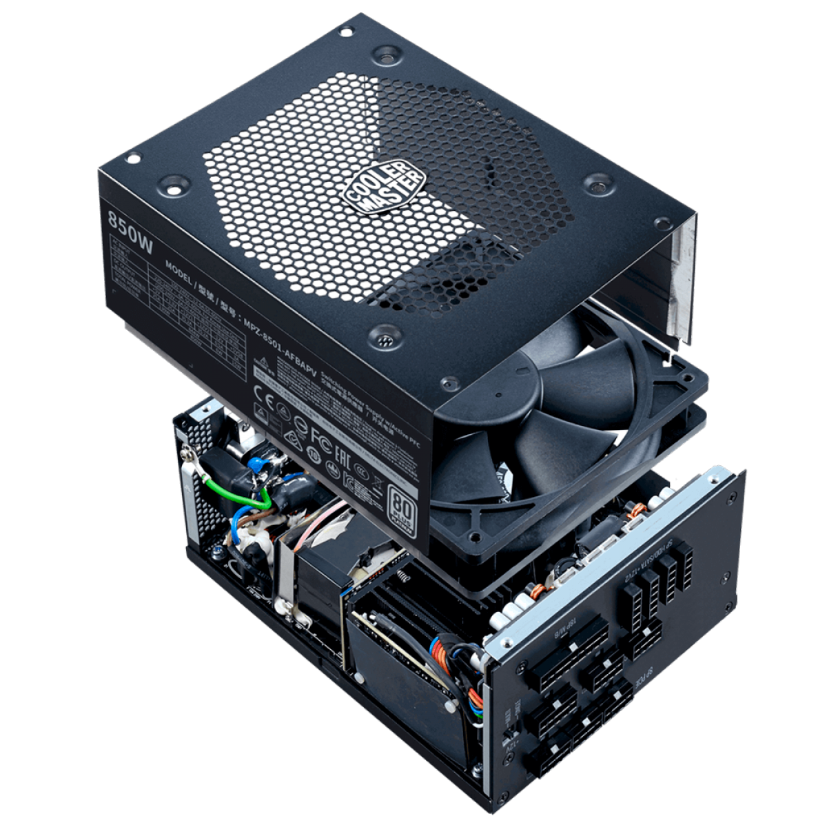 Fonte Cooler Master V850 Platinum, 850W, 80 Plus Platinum, PFC Ativo, Full Modular, MPZ-8501-AFBAPV-WO