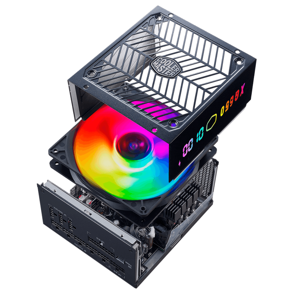 Fonte Cooler Master XG650 Plus Platinum, ARGB, 650W, 80 Plus Platinum, PFC Ativo, Full Modular, MPG-6501-AFBAP-XWO