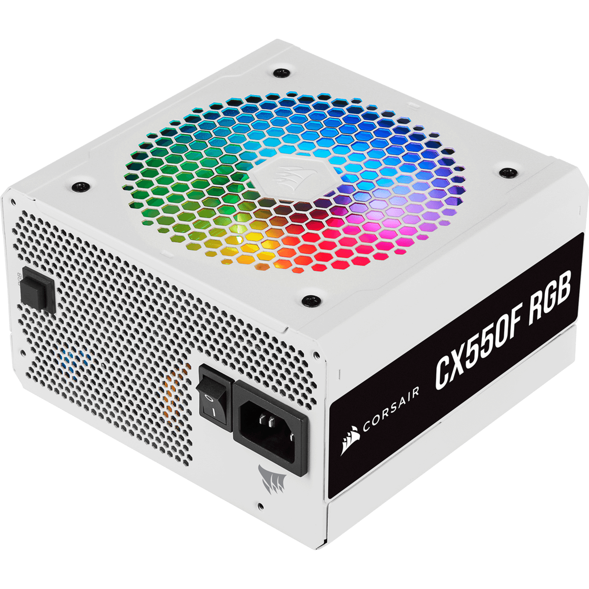 Fonte Corsair CX550F RGB 550W, White, 80 Plus Bronze, CP-9020225-BR