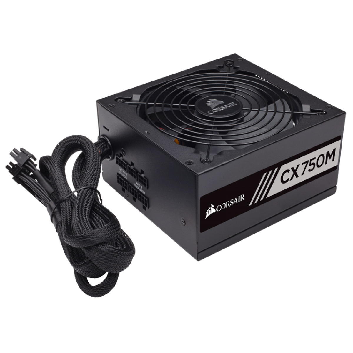 Fonte Corsair CX750M 750W, 80 Plus Bronze, PFC Ativo, Semi Modular, CP-9020061-WW