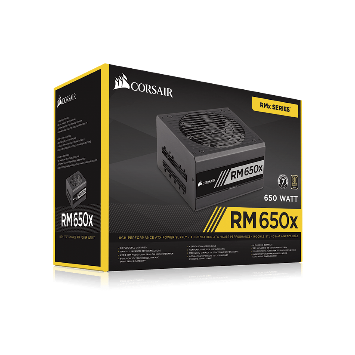 Fonte Corsair RM650x 650W, 80 Plus Gold, PFC Ativo, Full Modular, CP-9020178-WW