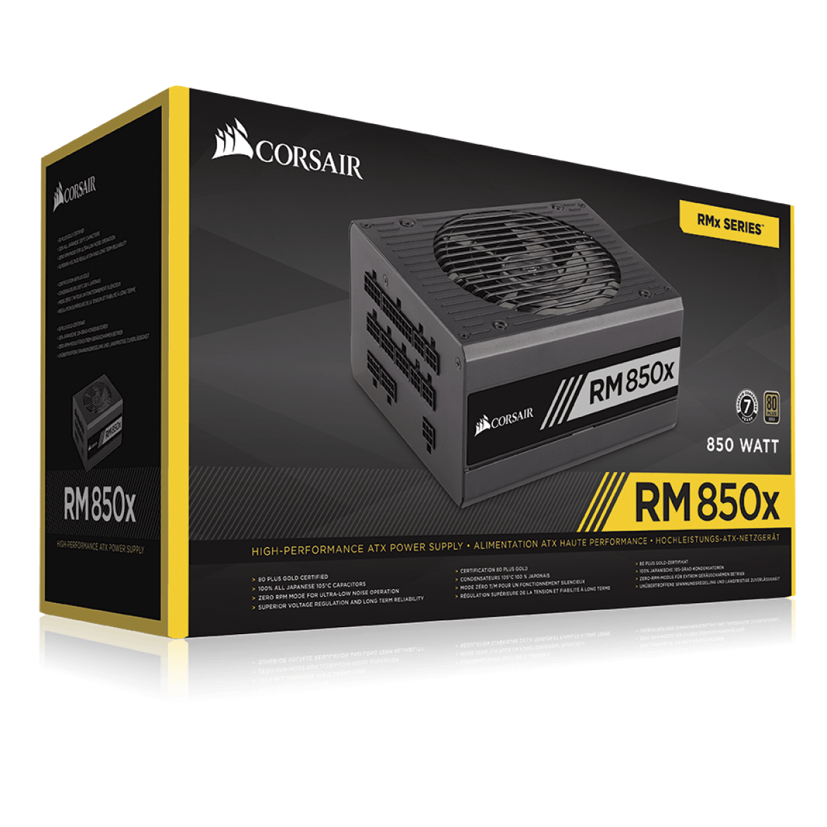 Fonte Corsair RM850x 850W, 80 Plus Gold, PFC Ativo, Full Modular, CP-9020180-NA