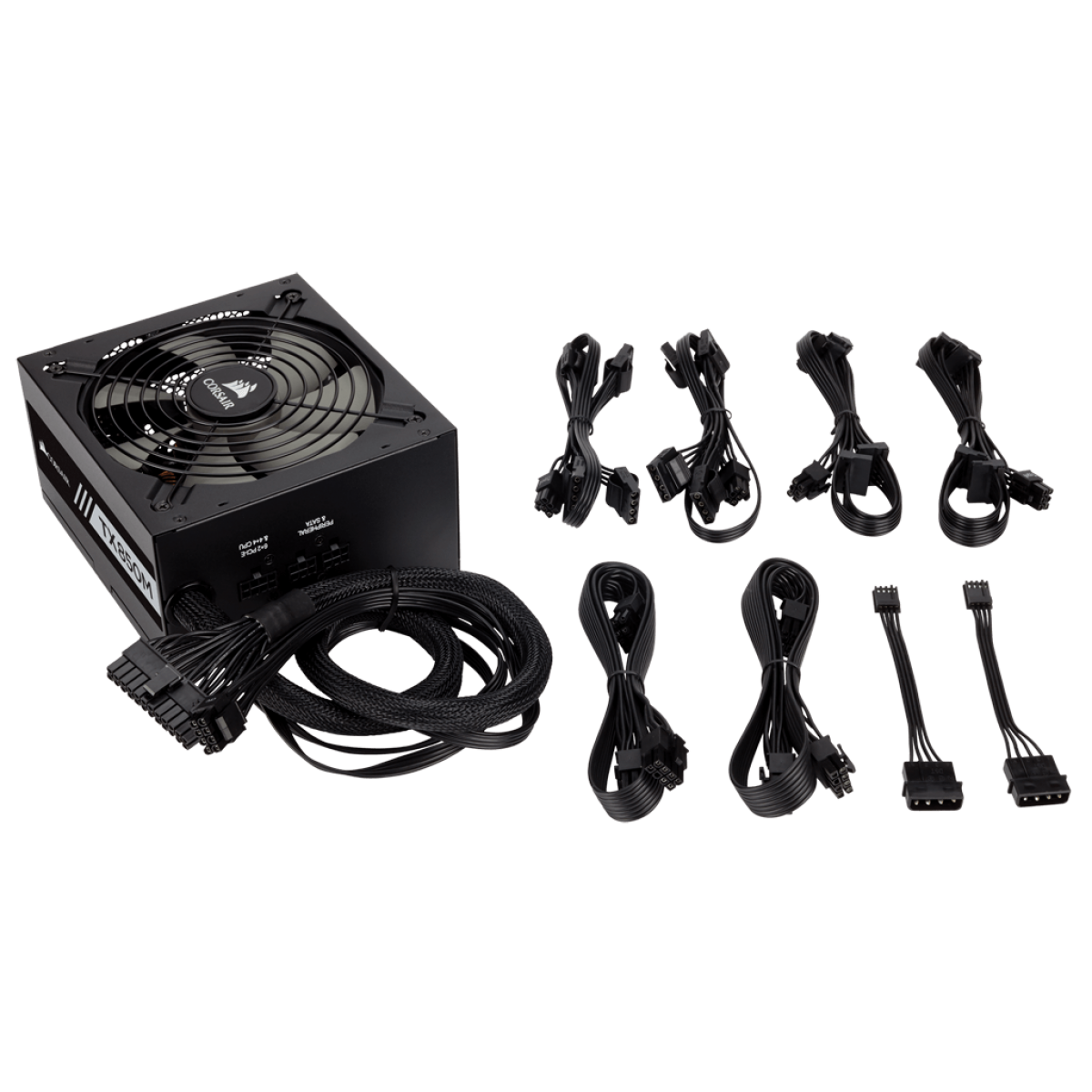 Fonte Corsair TX850M 850W, 80 Plus Gold, PFC Ativo, Semi Modular, CP-9020130-WW