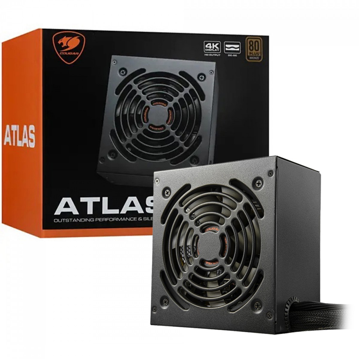 Fonte Cougar Atlas 550W, 80 Plus Bronze, PFC Ativo, CGR BA-550