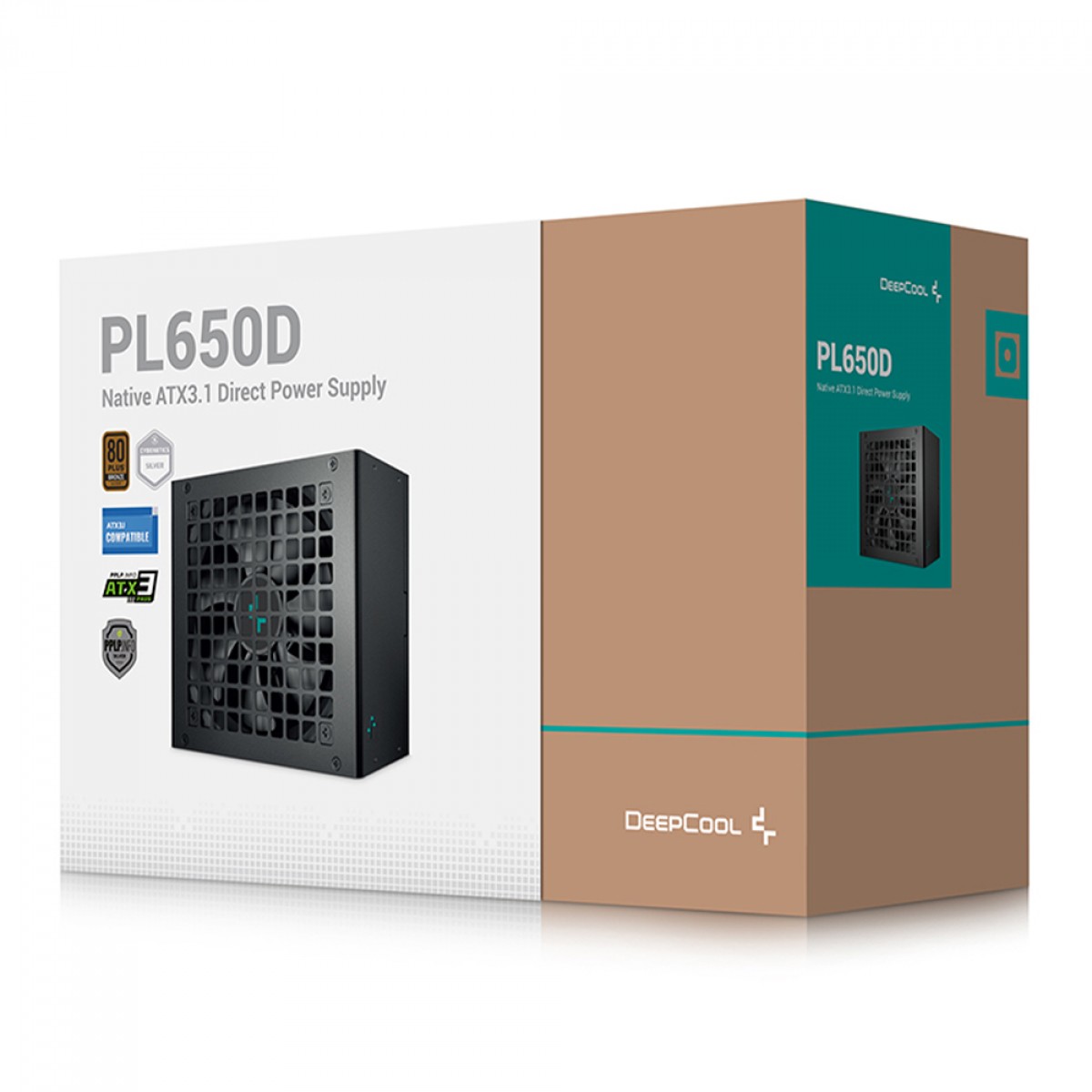 Fonte DeepCool PL650D, 650W, 80 Plus Bronze, Cybenetics Silver, ATX 3.1, PFC Ativo, Black, R-PL650D-FC0B-WO-V2