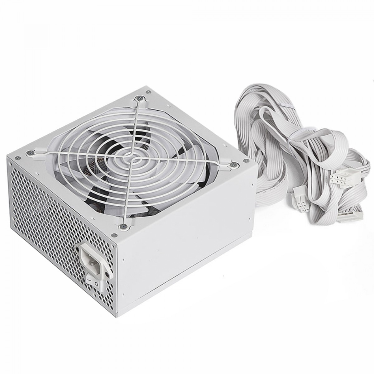 Fonte Duex DX 600FSE+ White Series, 600W, 80 Plus Bronze, PFC Ativo, Cabos Flat