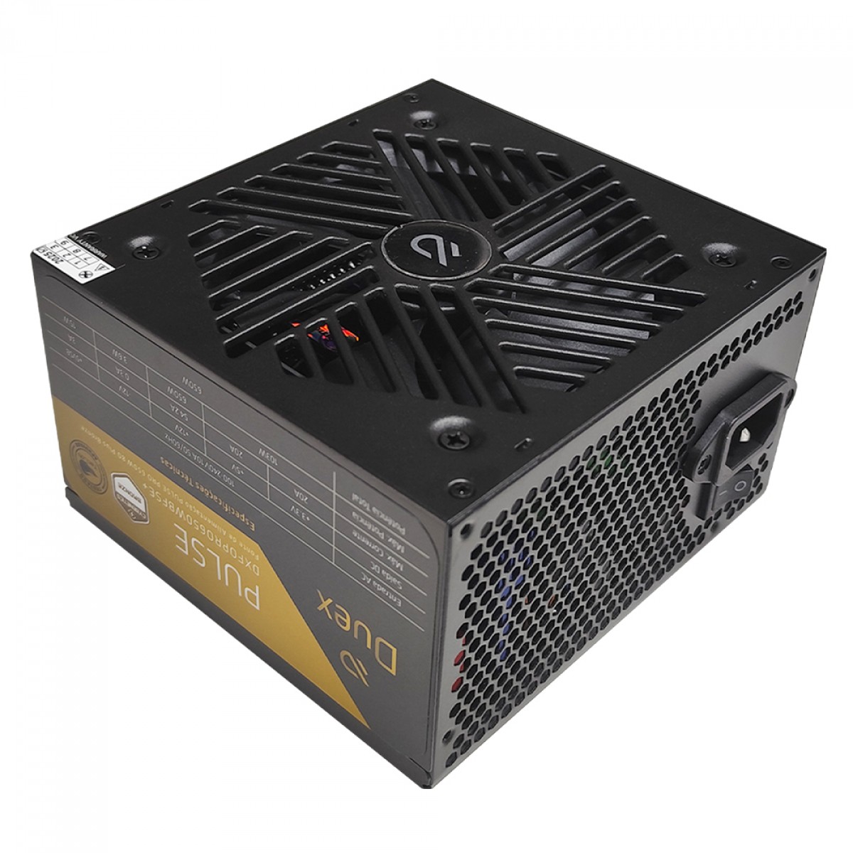 Fonte Duex Pulse Pro, 650W, Cybenetics Bronze, TecLab, Full Modular, PFC Ativo, DXFOPRO650WBFSE+