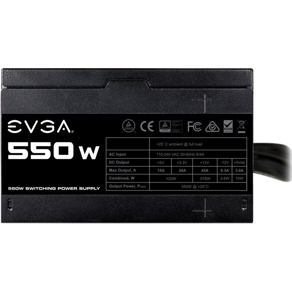 Fonte EVGA 550W, Pfc Ativo, 100-N1-0550-L