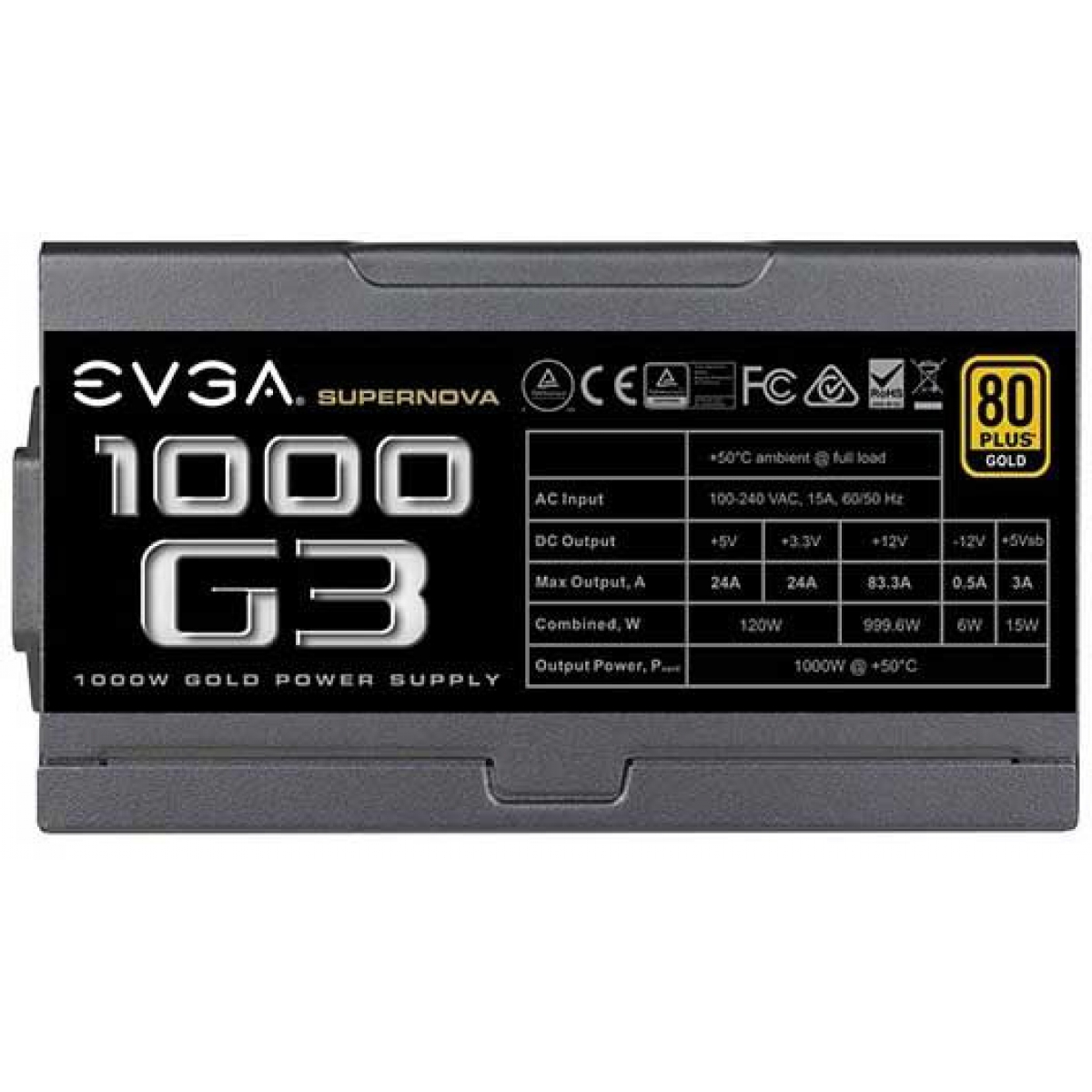 Fonte EVGA Supernova 1000 G3 1000W, 80 Plus Gold, PFC Ativo, Full Modular, 220-G3-1000-X1