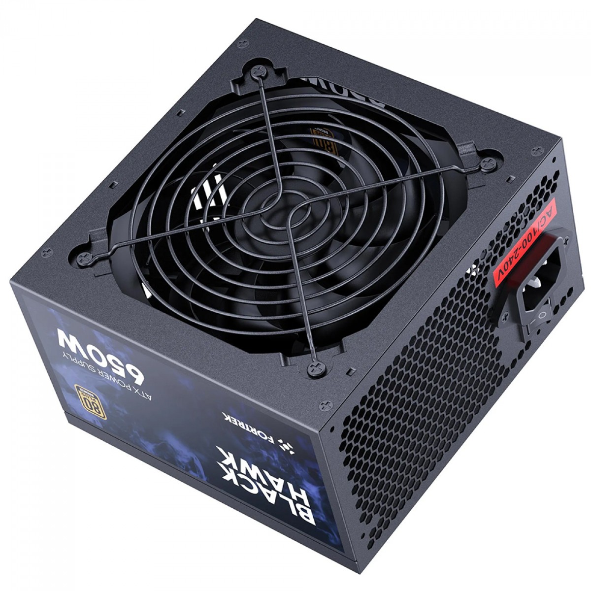 Fonte Fortrek Black Hawk, 650W, 80 Plus Bronze, PFC Ativo, Preto, 83589