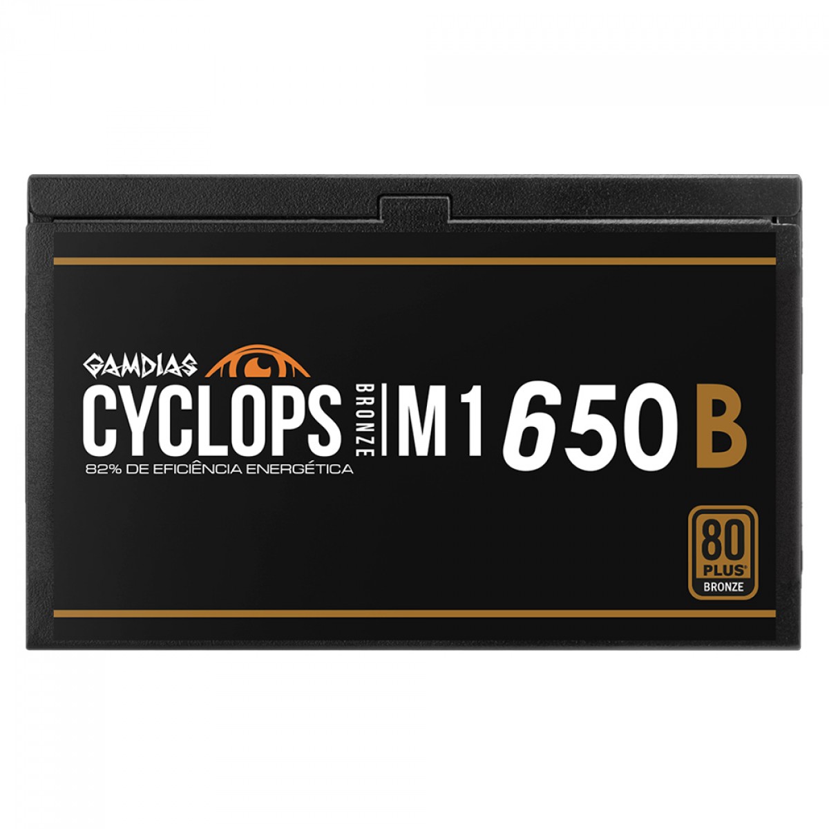 Fonte Gamdias Cyclops M1-650B, 650W, 80 Plus Bronze, Cybenetics, Teclab, PFC Ativo, Cabos Flat