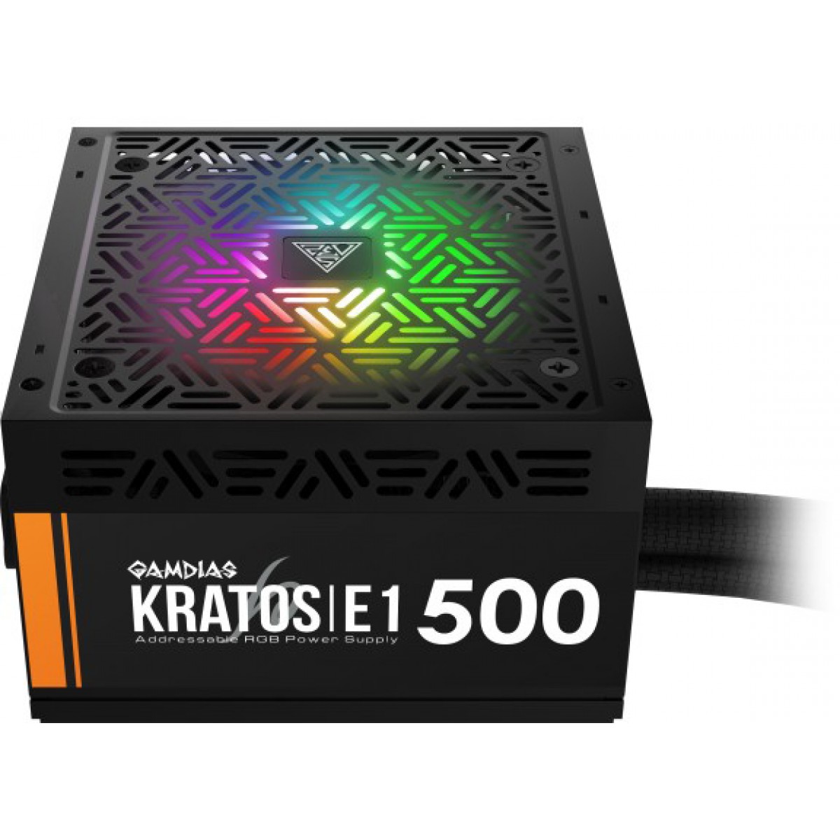 Fonte Gamdias Kratos E1 500W RGB, 80 Plus White