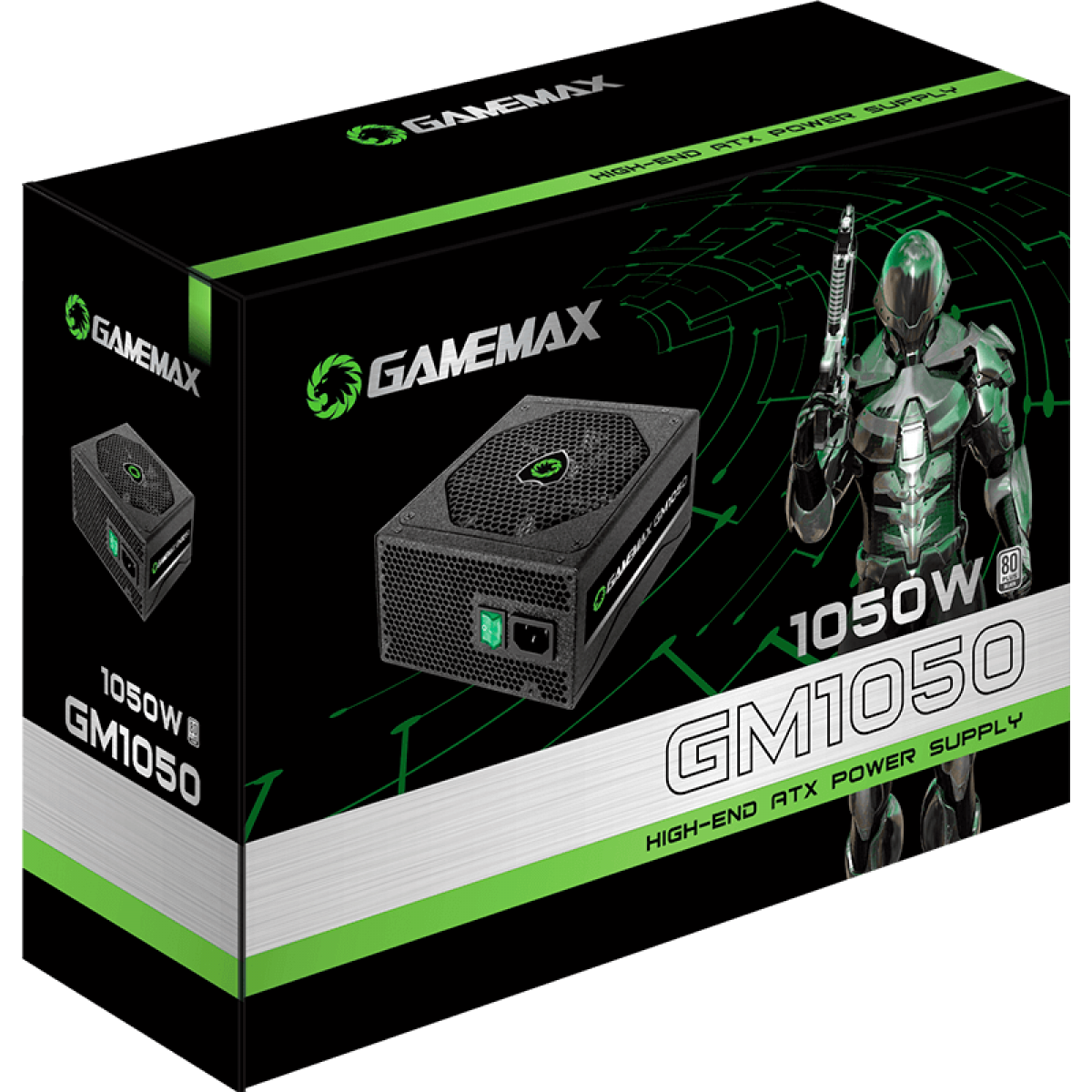 Fonte Gamemax GM1050 1050W, 80 Plus Silver, PFC Ativo