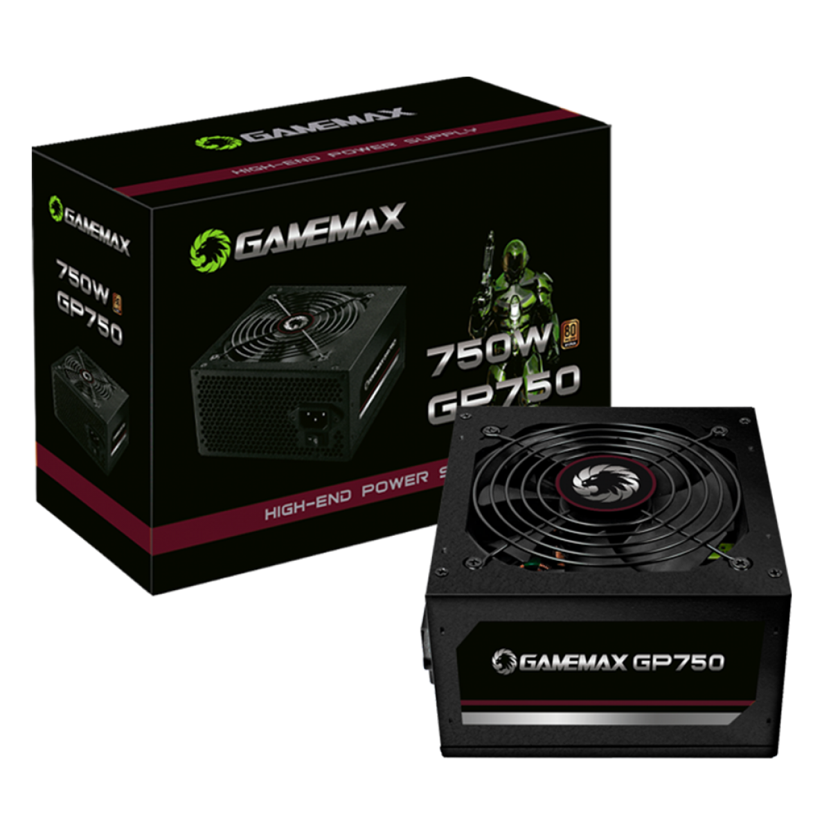 Fonte Gamemax GP750, 750W, 80 Plus Bronze, PFC Ativo