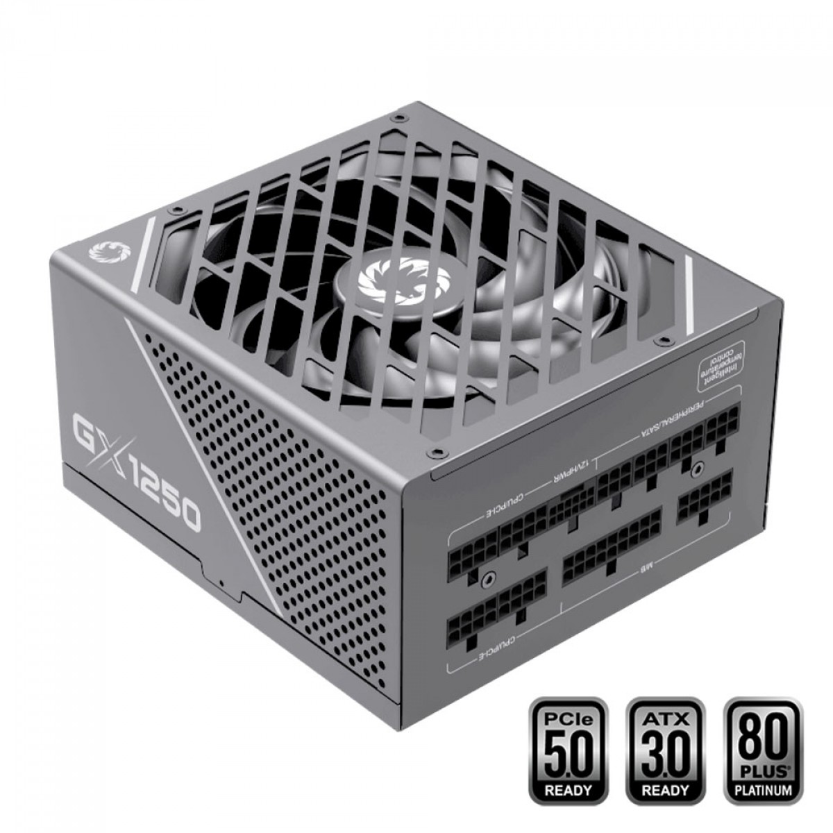 Fonte Gamemax GX1250 PRO, 1250W, Full Modular, 80 Plus Platinum, PCIe 5.0, ATX 3.0, PFC Ativo, Metal, GX1250PROSLS8810BR - Open Box