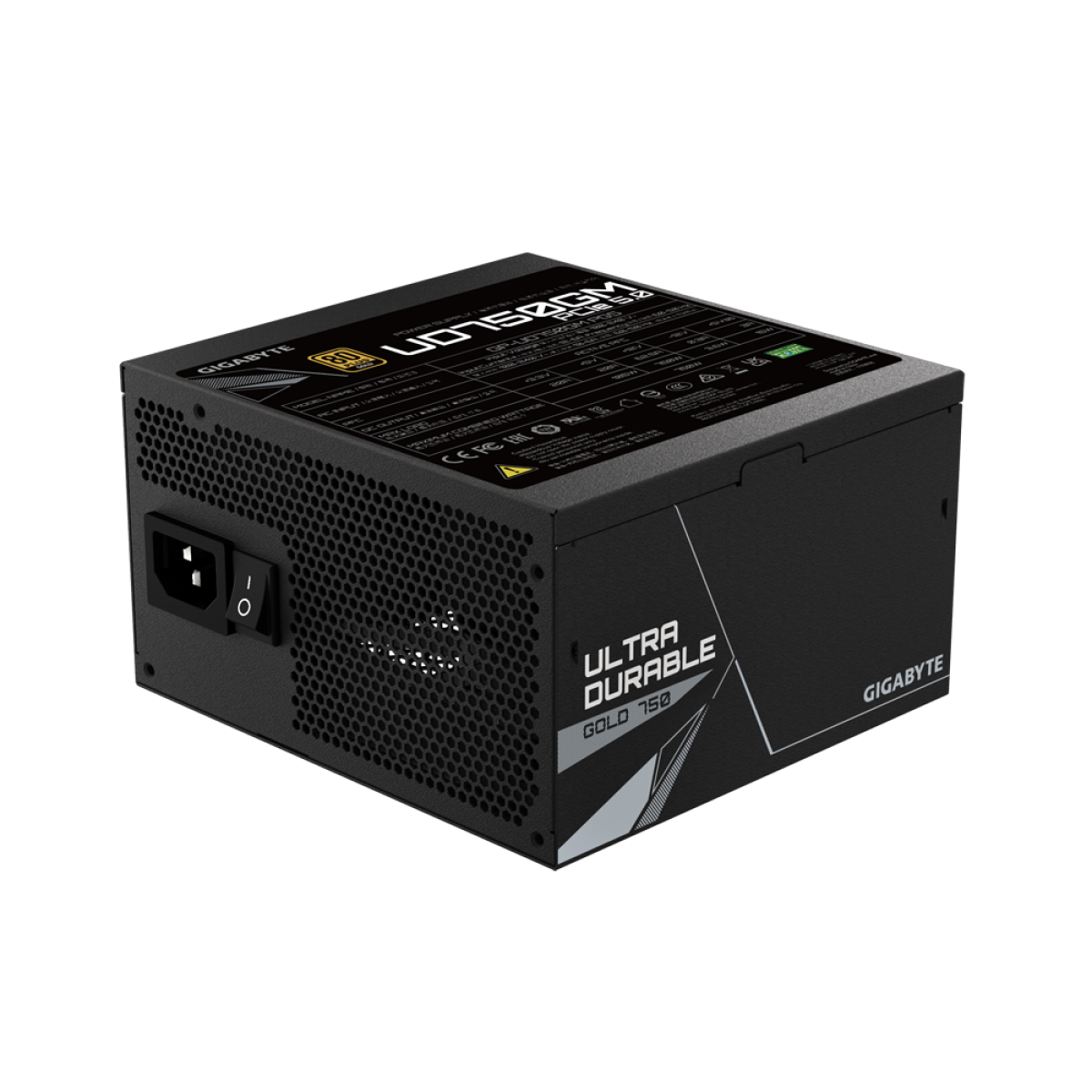 Fonte Gigabyte GP-UD750GM PG5, 750W, 80 Plus Gold, PCIE 5.0, PFC Ativo, Full Modular, GP-UD750GM PG5