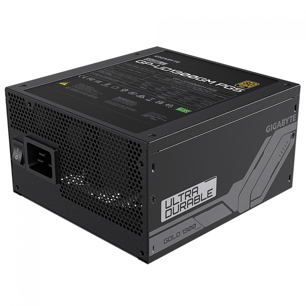 Fonte Gigabyte UD1300GM PG5, 1300W, 80 Plus Gold, PFC Ativo, Full Modular, GP-UD1300GM PG5 GUS1