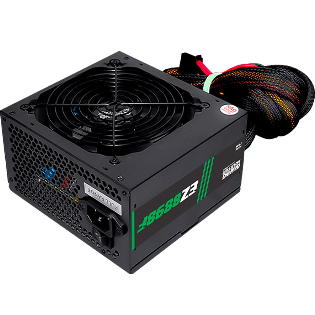 Fonte K-MEX PWEZ8898F, 500W, 80 Plus, PFC Ativo, ATX, Preto