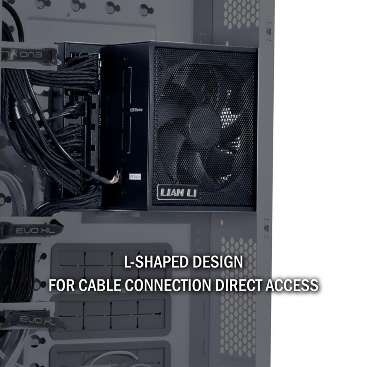 Fonte Lian Li EDGE 1000W, 80 Plus Platinum, ATX 3.1, PCIE5, PFC Ativo, Full Modular, Preto, EG1000 BLACK WO