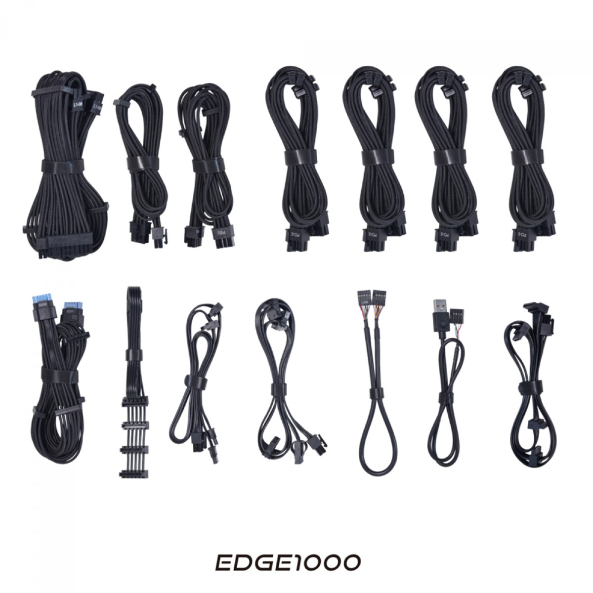 Fonte Lian Li EDGE 1000W, 80 Plus Platinum, ATX 3.1, PCIE5, PFC Ativo, Full Modular, Preto, EG1000 BLACK WO