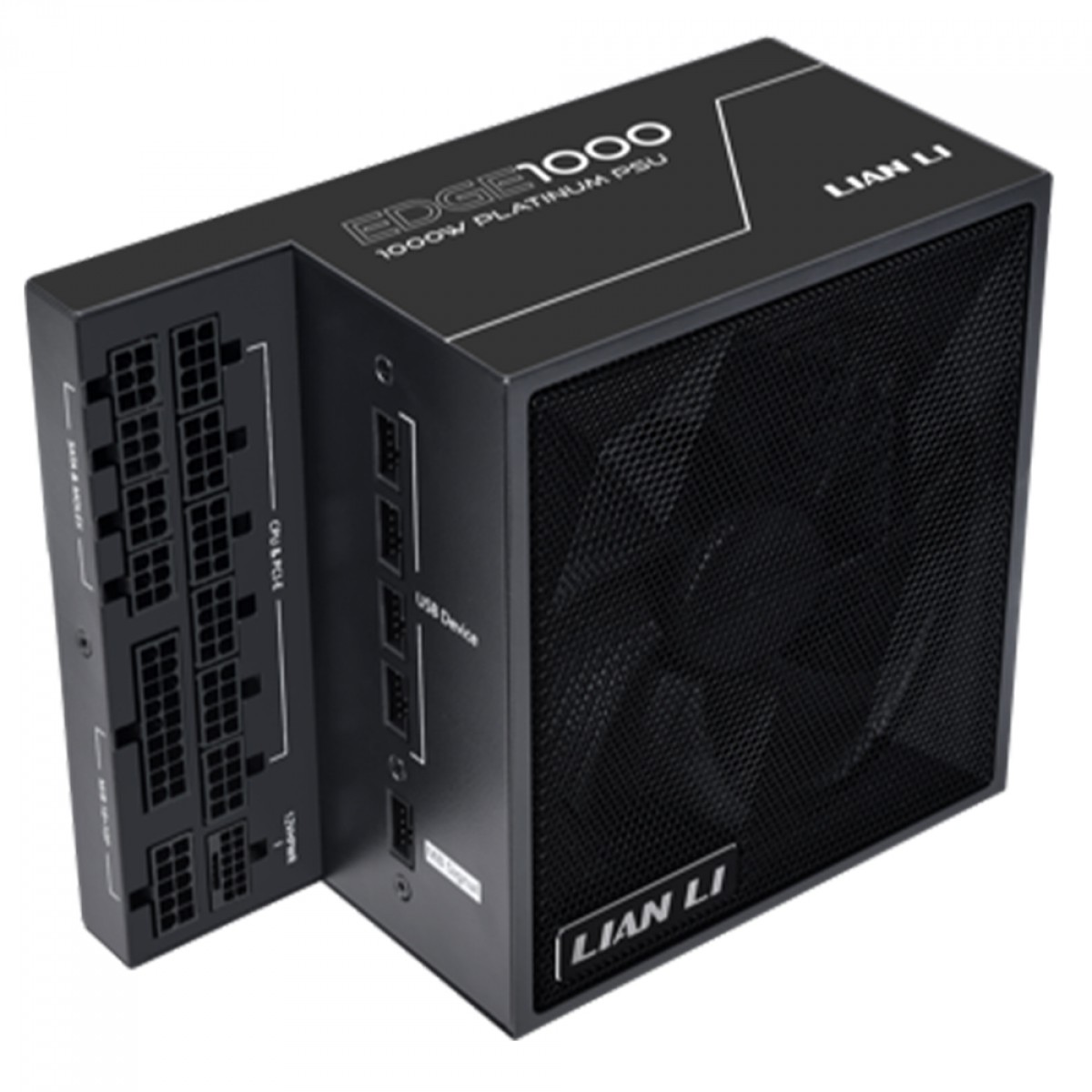 Fonte Lian Li EDGE 1000W, 80 Plus Platinum, ATX 3.1, PCIE5, PFC Ativo, Full Modular, Preto, EG1000 BLACK WO