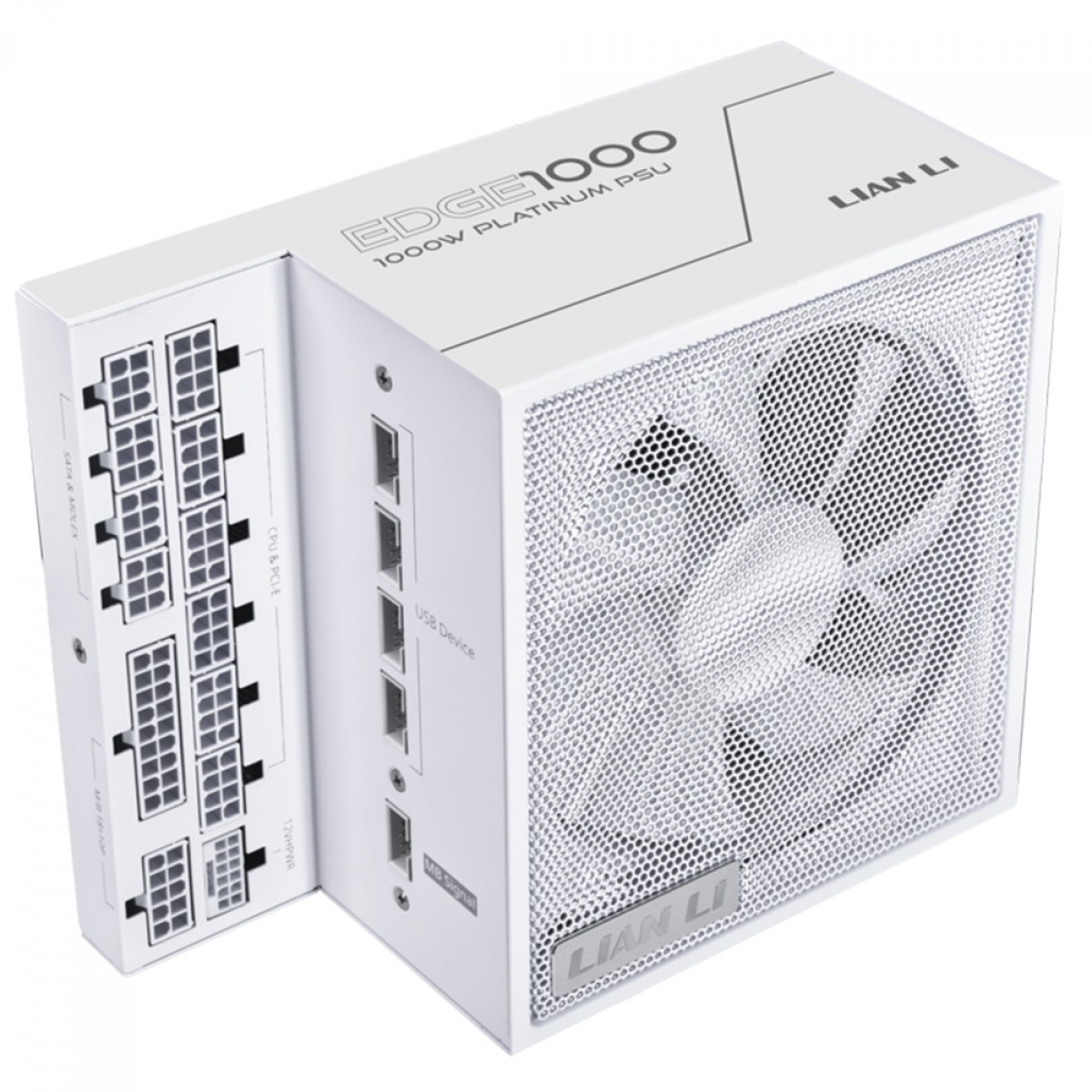 Fonte Lian Li EDGE 1000W White, 80 Plus Platinum, ATX 3.1, PFC Ativo, Full Modular, Branco, EG1000 WHITE EU